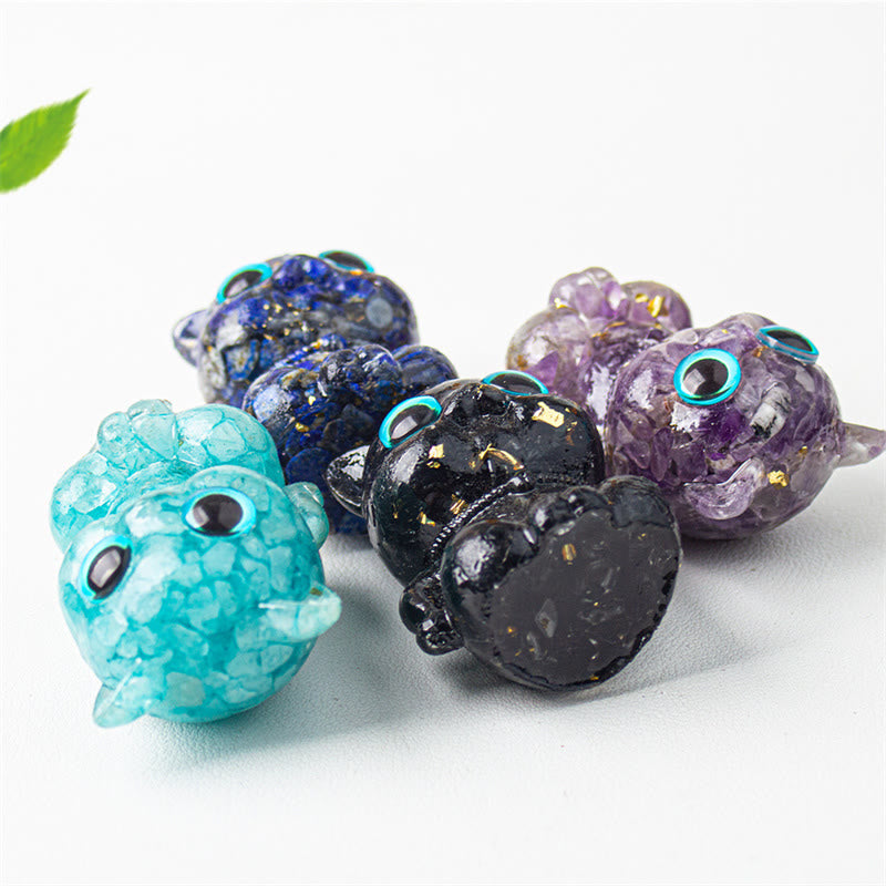 Buddha Stones Cute Cat Lazurite Amethyst Black Obsidian Aquamarine Crystal Resin Positive Home Decoration - image 15