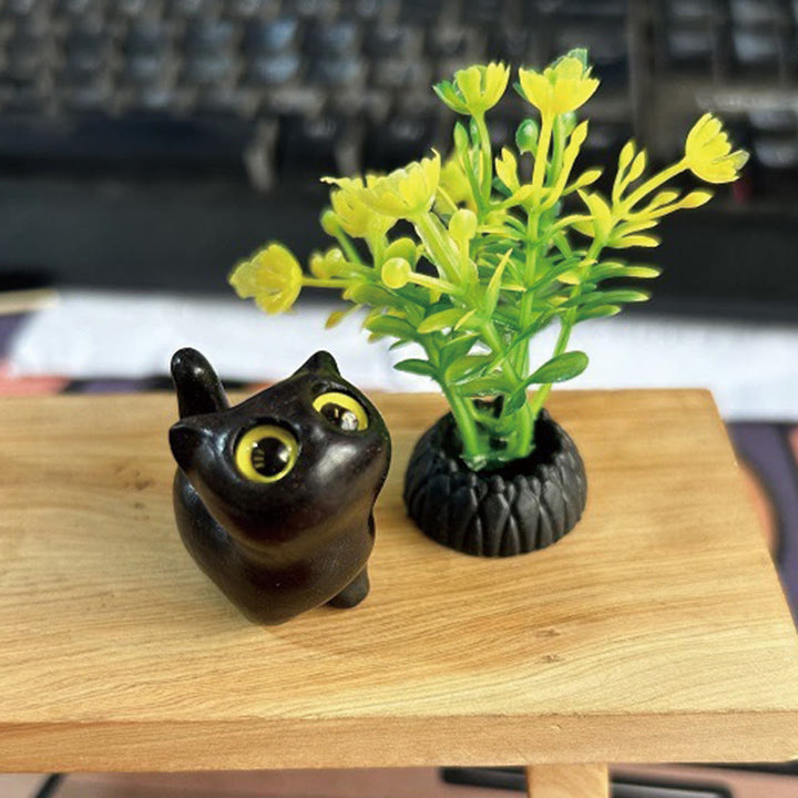 Buddha Stones Green Sandalwood Ebony Wood Sandalwood Small Leaf Red Sandalwood Mini Lucky Cat Peace Decoration - image 8