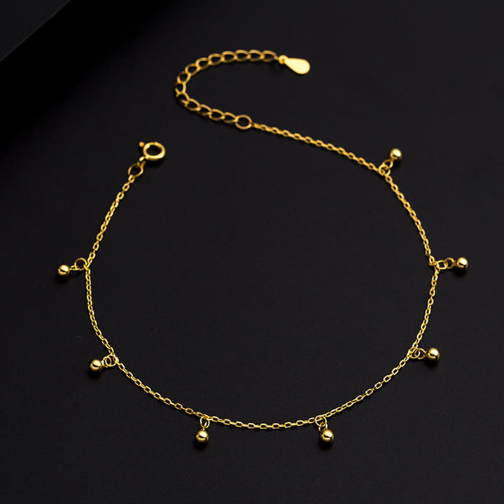 Buddha Stones 925 Sterling Silver Small Beads Charm Blessing Anklet - image 2