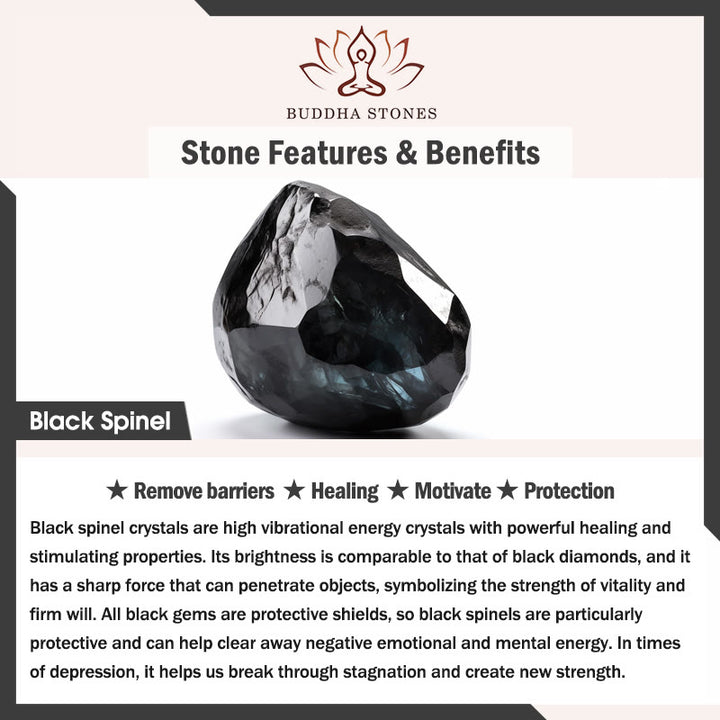 Buddha Stones Ice Obsidian Black Spinel Lying Cat Courage Double Layer Bracelet - image 7