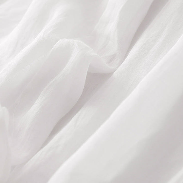 Buddha Stones Summer Embroidery Double Layer Cotton Linen Women's Wide Leg Pants With Pockets - image 27