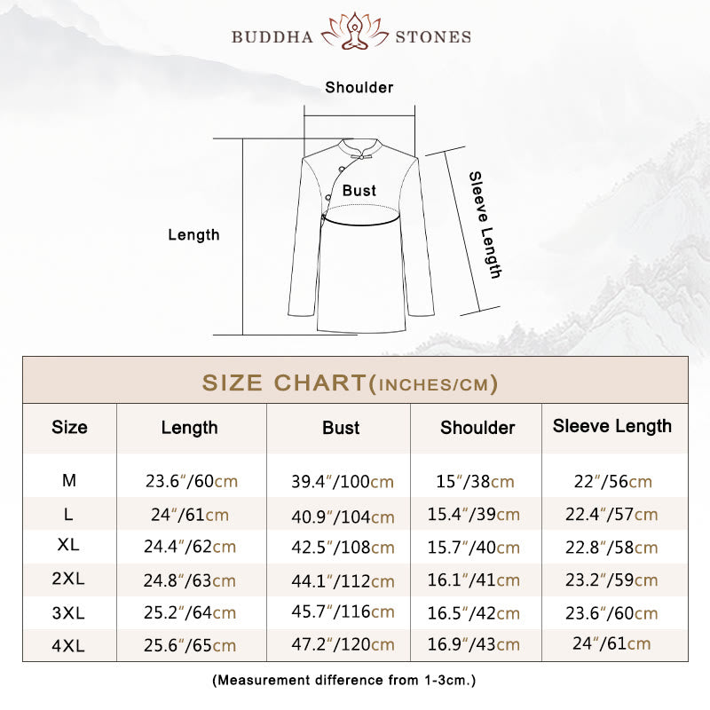 Buddha Stones Oblique Collar Knot button Cotton Loose Linen Clothing - image 10