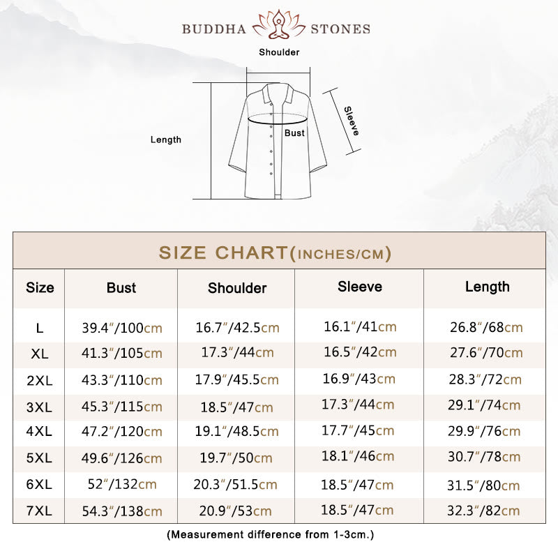 Buddha Stones Casual Solid Color Front Button Three Quarter Sleeves Men's Shirt - image 11