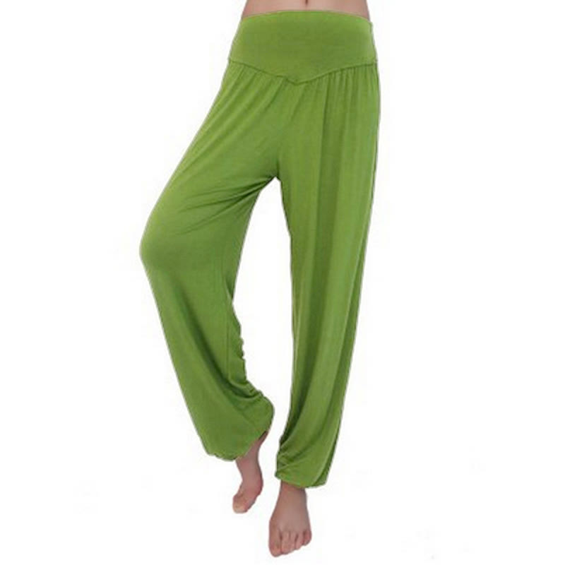 Buddha Stones Solid Color Modal Yoga Dance Long Harem Pants