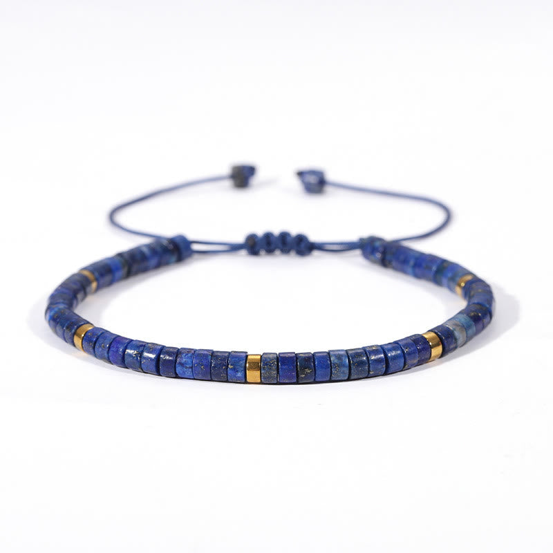 Buddha Stones Natural Lazurite Spacer Bead Positive Balance Bracelet