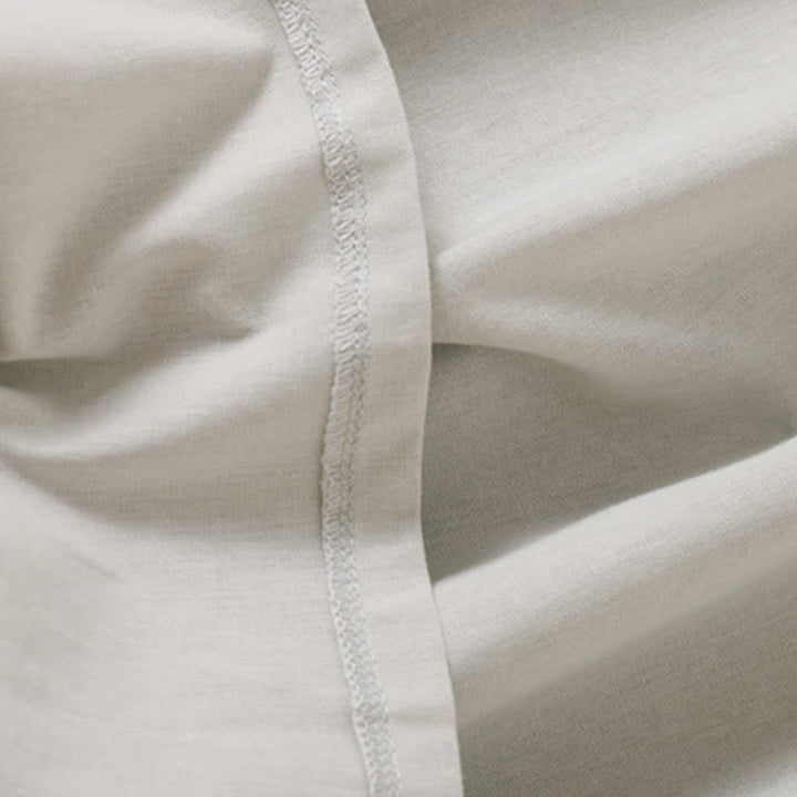 Buddha Stones Summer Buttons Design Short Sleeve Cotton Linen Midi Dress With Pockets - image 15