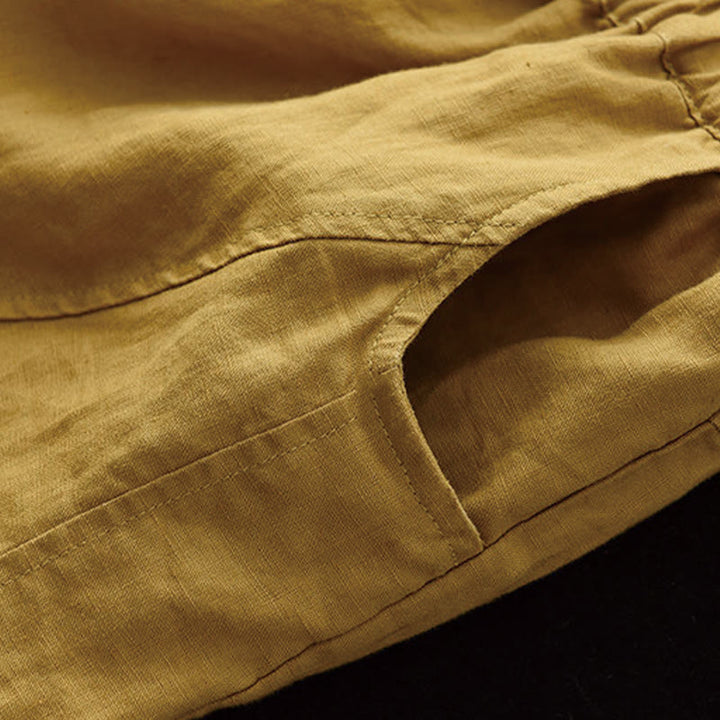 Buddha Stones Summer Casual Splicing Plain Design Women's Harem Pants With Pockets - image 6