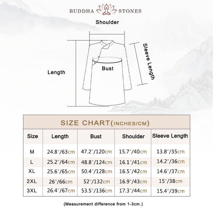 Buddha Stones PLUS SIZE Blue Jacaranda Flower Design Three Quarter Sleeve Ramie Linen Shirt - image 6