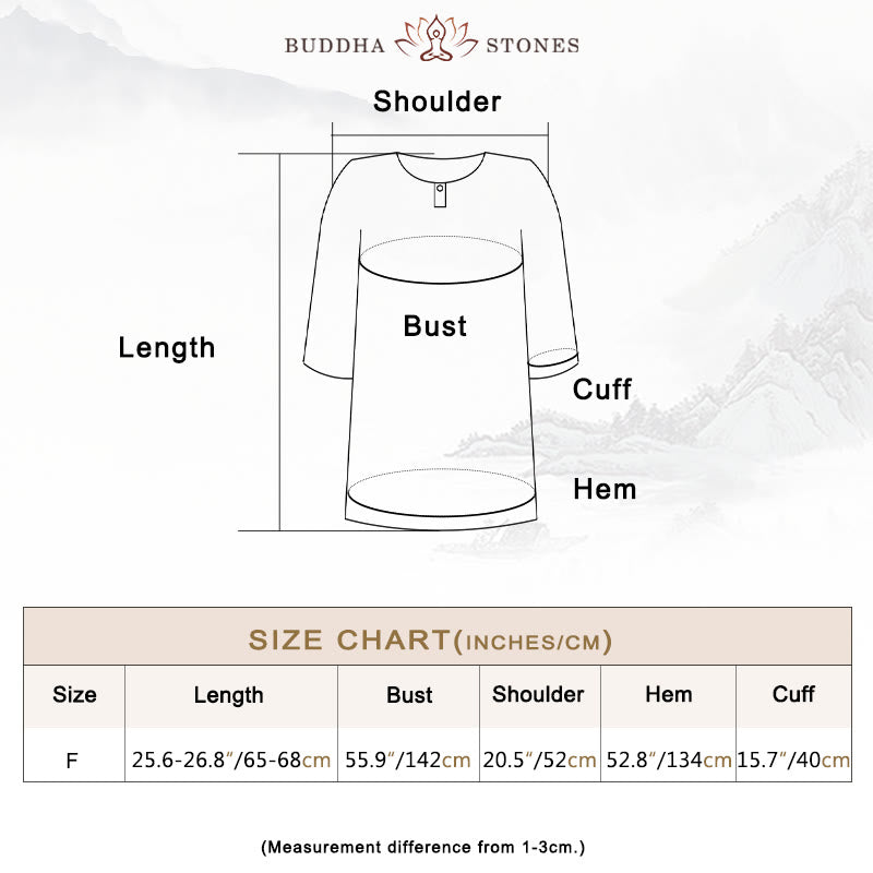 Buddha Stones Causal Half Sleeve Ramie Linen Cotton T-shirt Tee
