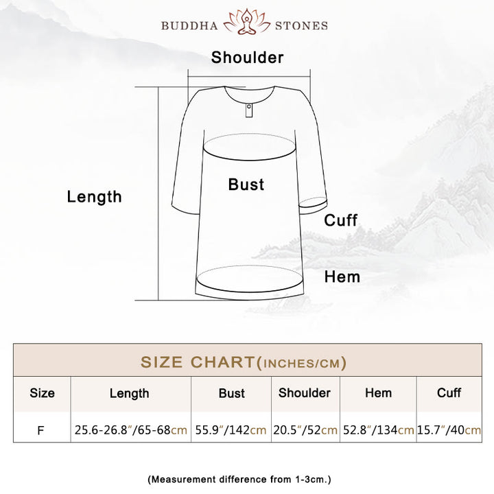 Buddha Stones Causal Half Sleeve Ramie Linen Cotton T-shirt Tee