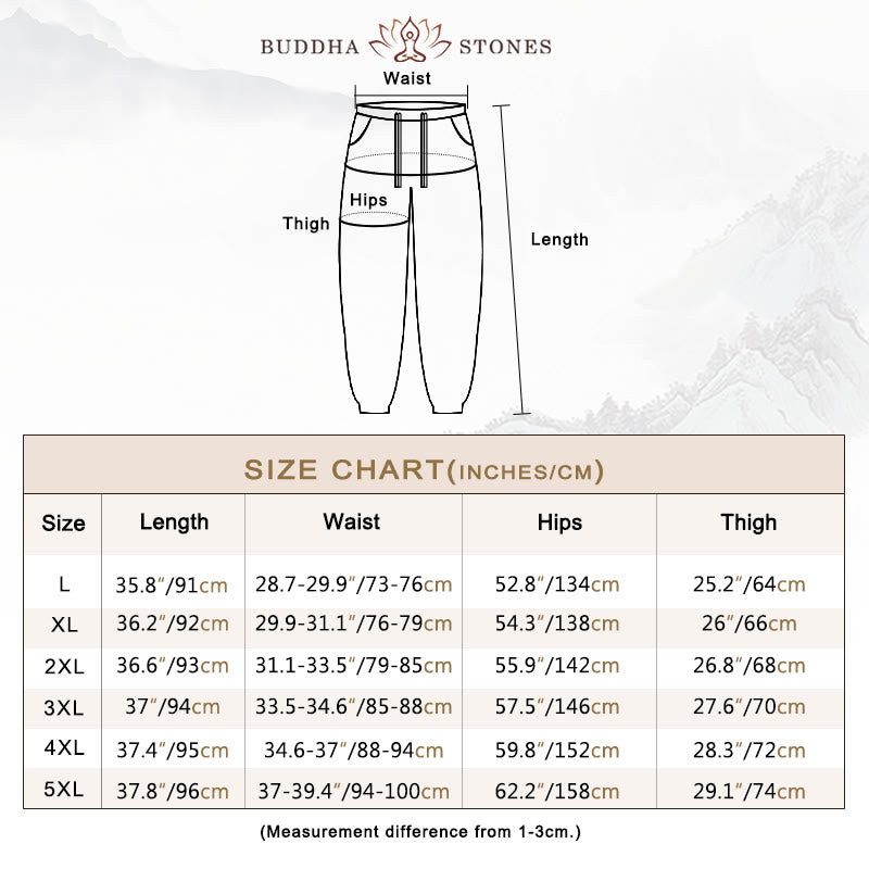 Buddha Stones Plain Color Red Drawstring Linen Men's  Pants With Pockets