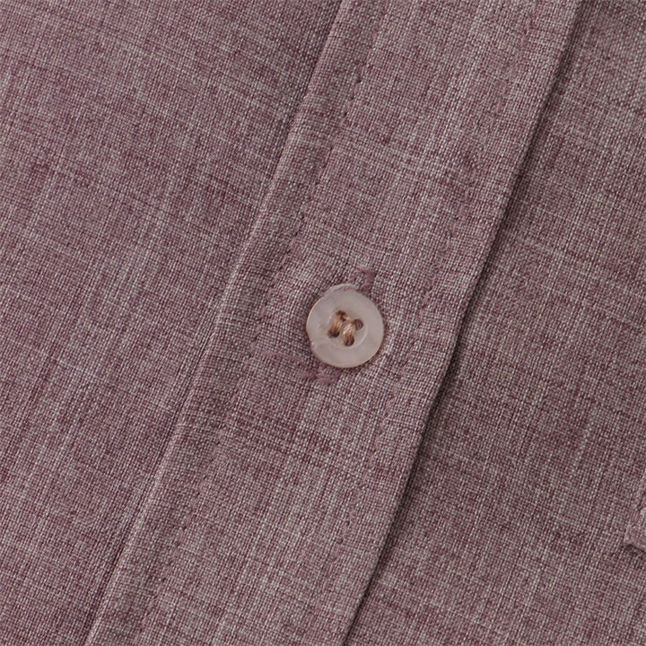 Buddha Stones Summer Men's Button Plain Short Sleeve Cotton Shirt With Pocket - image 19