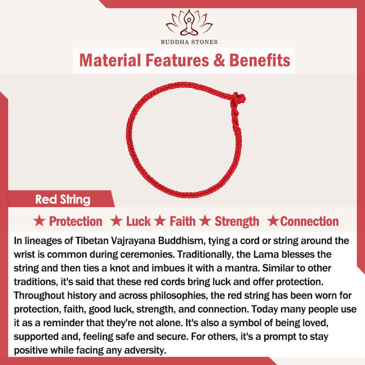 Buddha Stones Ebony Red String Chinese Knot Tassel Protection Hairpin