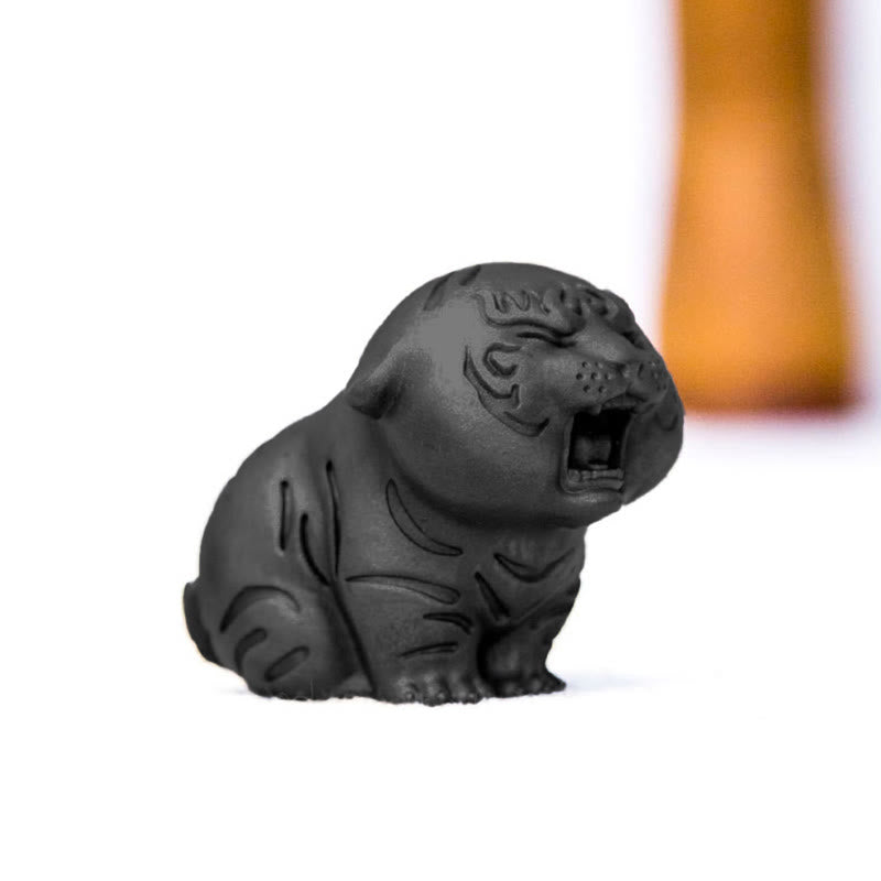 Buddha Stones Mini Cute Tiger Iron Powder Rust Cast Resin Statue Home Decoration - image 21
