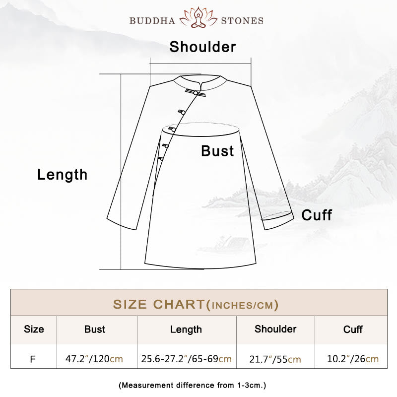 Buddha Stones Ramie Linen Blouse Women Shirt Top Chinese Hanfu Style Clothing - image 4