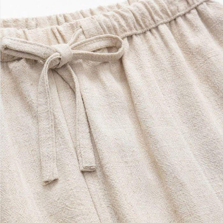 Buddha Stones 2Pcs Tang Suit Frog-Button Long Sleeve Shirt Pants Men's Set - image 5