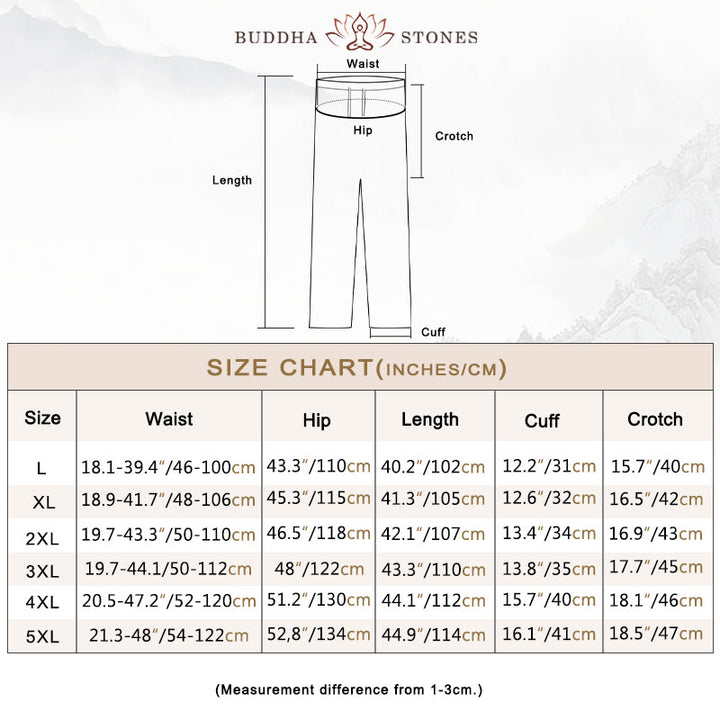 Buddha Stones 2Pcs Fall Men's Tang Suit Frog-Button Cotton Long Sleeve Shirt Pants Set - image 4