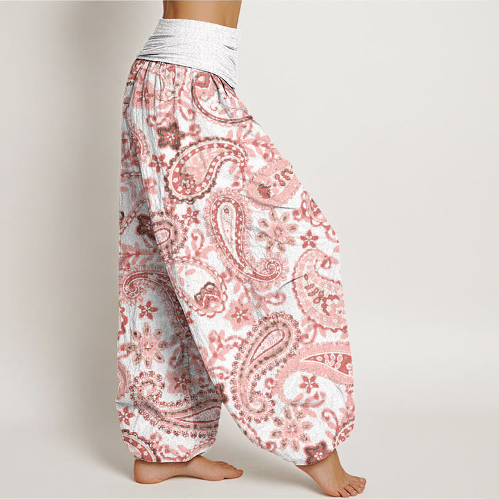 Buddha Stones Cotton Casual Paisley Pattern Women's Elastic Waist Harem Pants - image 5