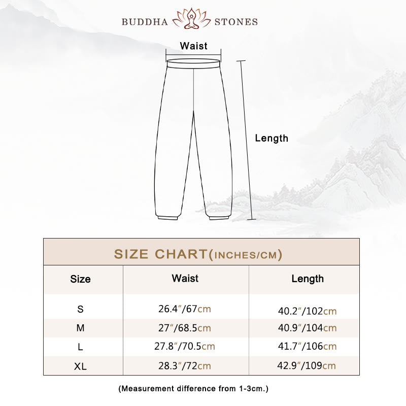 Buddha Stones 2Pcs V-Neck Three Quarter Sleeve Shirt Top Pants Meditation Zen Tai Chi Cotton Linen Clothing Women's Set - image 4