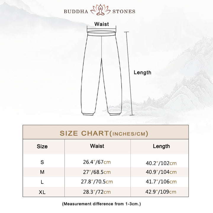 Buddha Stones 2Pcs V-Neck Three Quarter Sleeve Shirt Top Pants Meditation Zen Tai Chi Cotton Linen Clothing Women's Set - image 4