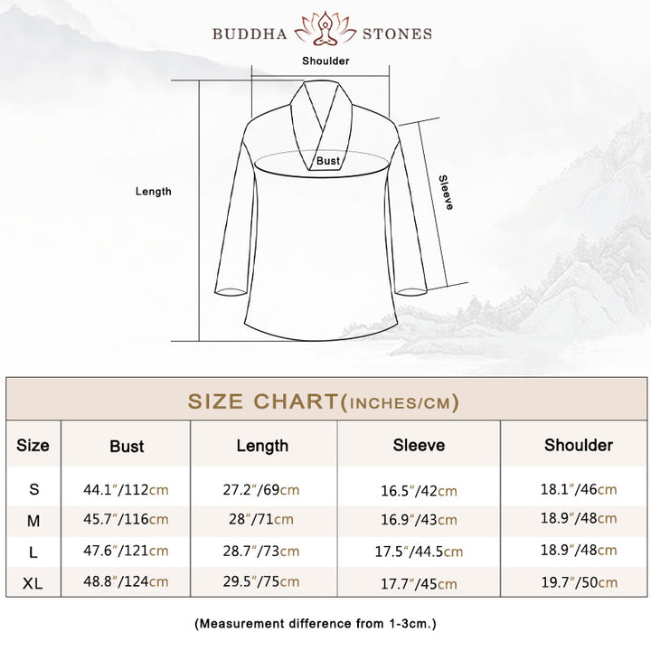 Buddha Stones 2Pcs V-Neck Three Quarter Sleeve Shirt Top Pants Meditation Zen Tai Chi Clothing Women's Set - image 3