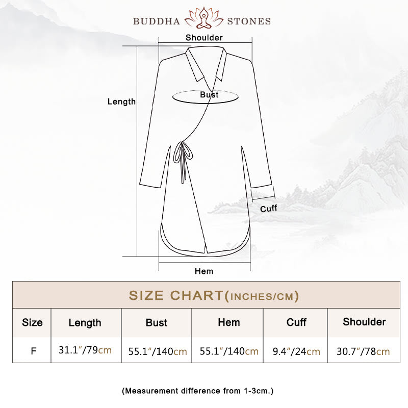 Buddha Stones Meditate Ramie Cotton Clothing - image 3