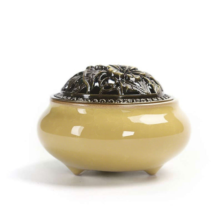 Buddha Stones Colorful Ceramic Incense Burner