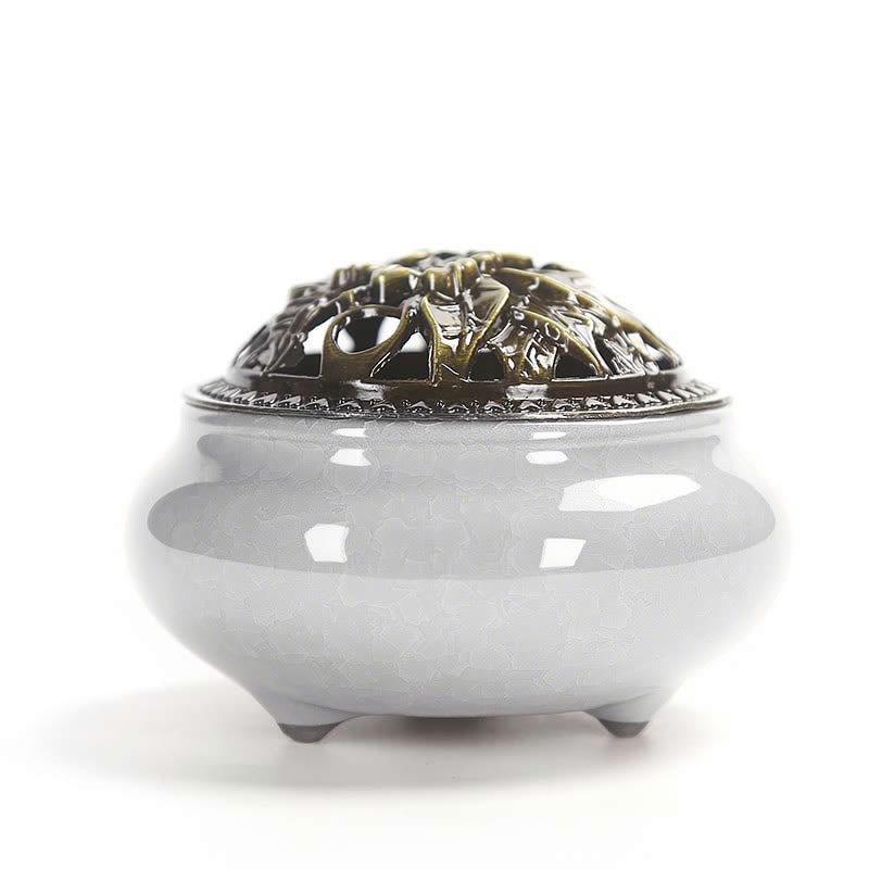Buddha Stones Colorful Ceramic Incense Burner