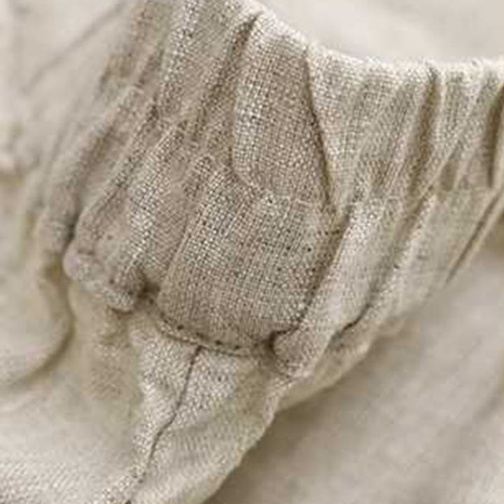 Buddha Stones Summer Casual Solid Color Zipper Button Acrylic Fiber Frog Button Women's Shorts With Pockets - image 15