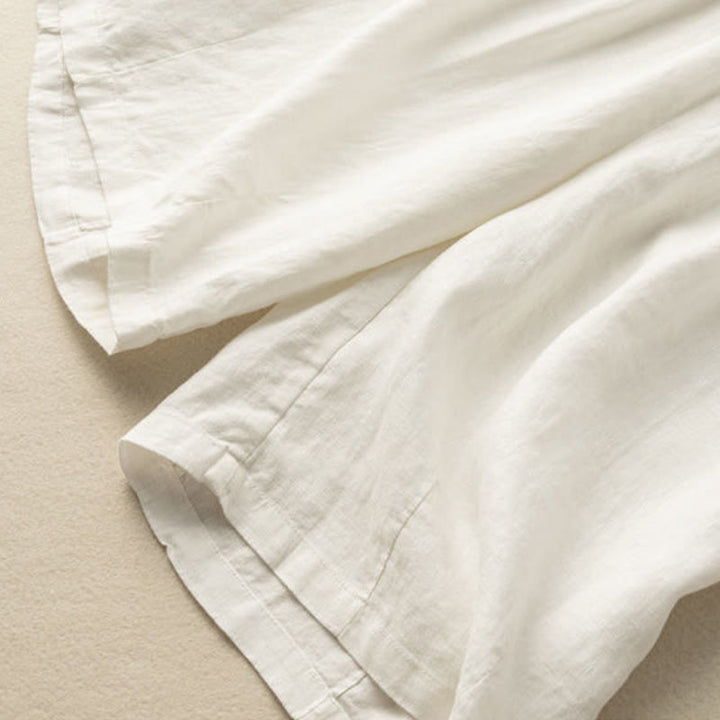 Buddha Stones Summer Casual Plain Button Cotton Linen Women's Shorts With Pockets - image 11