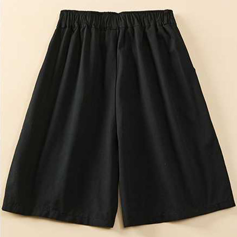 Buddha Stones Summer Casual Loose Plain Cotton Women's Shorts With Pockets - image 22