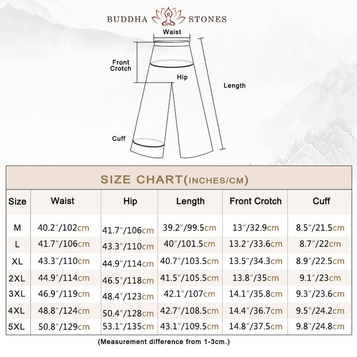 Buddha Stones 2Pcs Tang Suit Traditional Frog-Button Uniform Long Sleeve Shirt Pants Men's Set - image 4