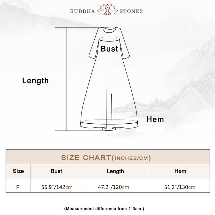 Buddha Stones Colorful Graphics Midi Dress Cotton Half Sleeve Tunic Dress With Pockets - image 3