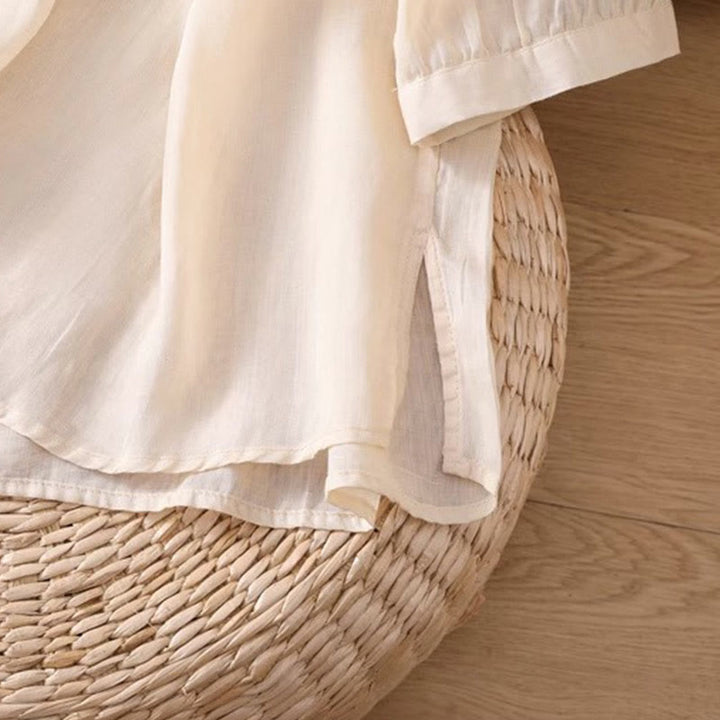 Buddha Stones Casual Symmetrical Embroidery Women's Crew Neck Design Half Sleeve Spandex T-shirt - image 38