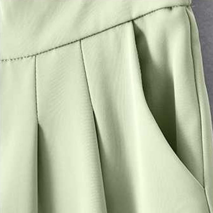 Buddha Stones Summer Casual Zipper Button Loose Plain Cotton Linen Women's Shorts With Pockets - image 7