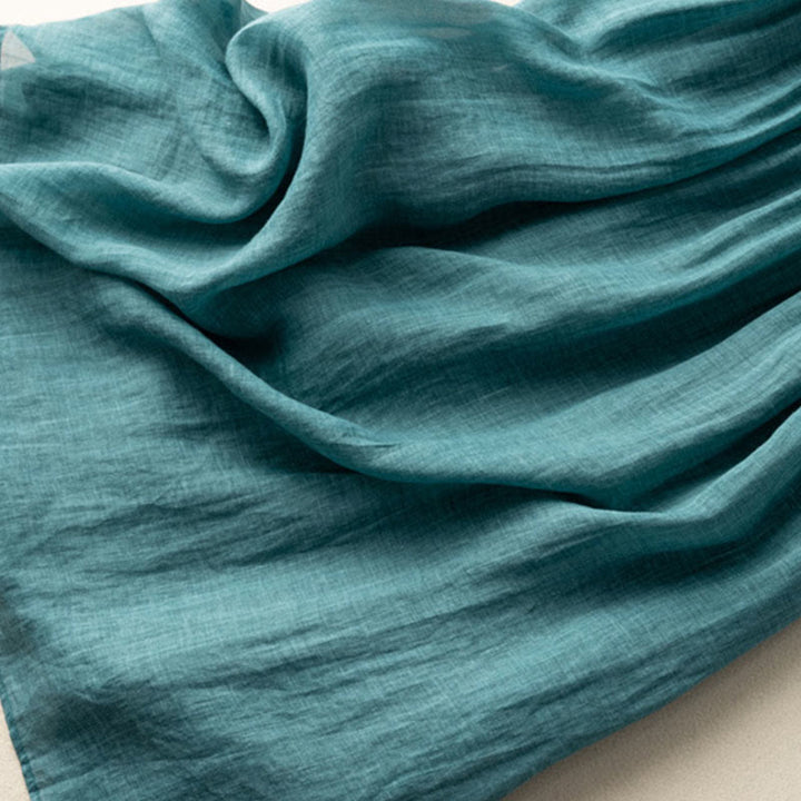 Buddha Stones Spring Ethnic Embroidery Half Sleeve Cotton Linen Women's Midi Dress - image 8