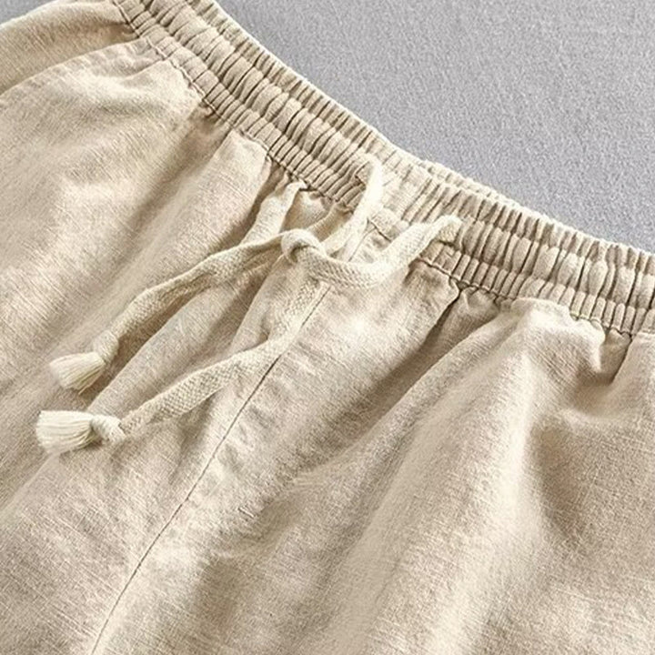 Buddha Stones Drawstring Elastic Waist Cotton Men's Shorts With Pockets - image 14