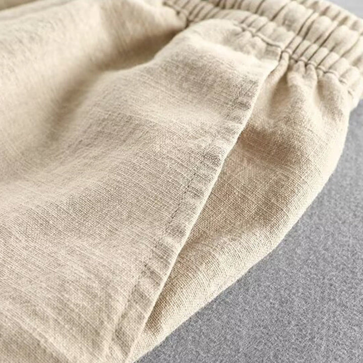 Buddha Stones Drawstring Elastic Waist Cotton Men's Shorts With Pockets - image 16