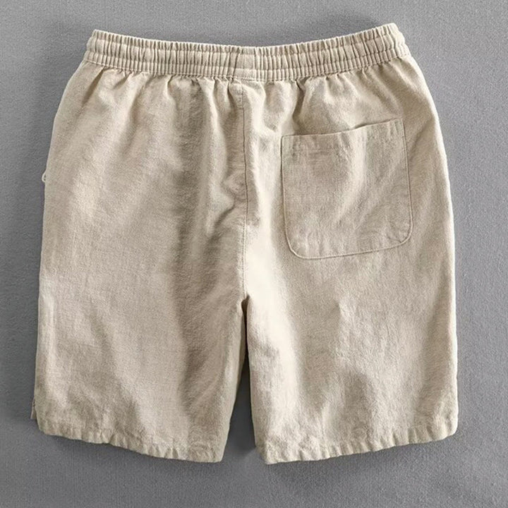 Buddha Stones Drawstring Elastic Waist Cotton Men's Shorts With Pockets - image 13