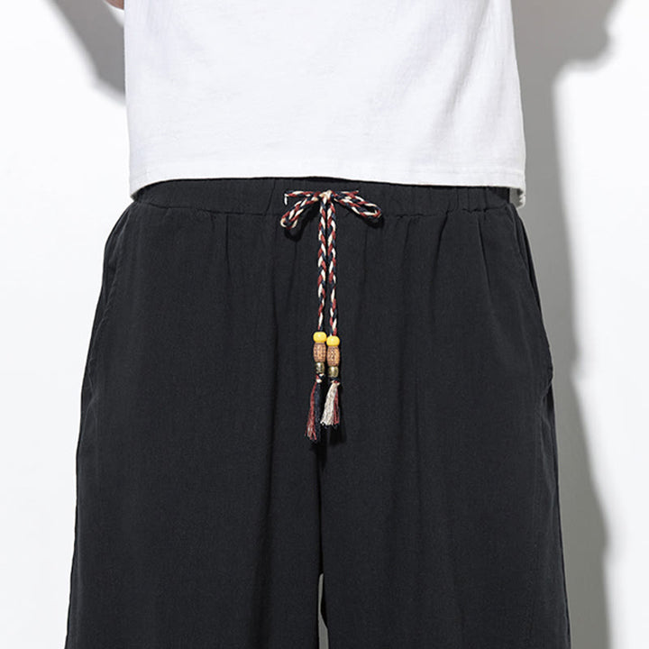 Buddha Stones Casual Summer Drawstring 7-8 Length Men's Harem Pants With Pockets - image 26