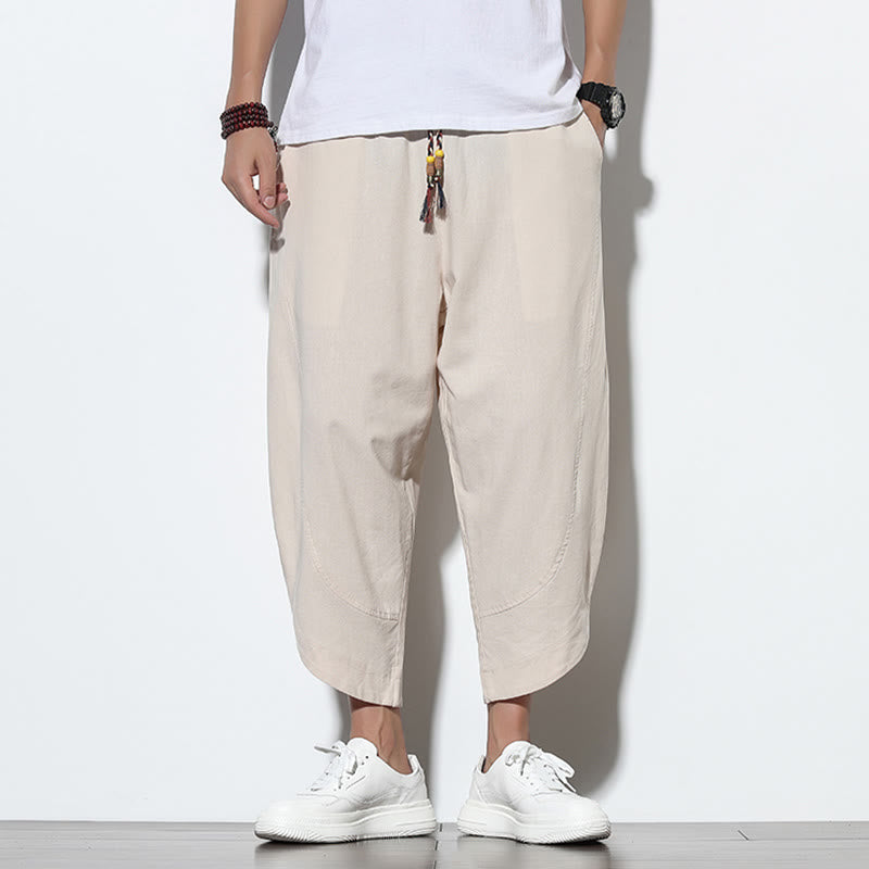 Buddha Stones Casual Summer Drawstring 7-8 Length Men's Harem Pants With Pockets - image 10
