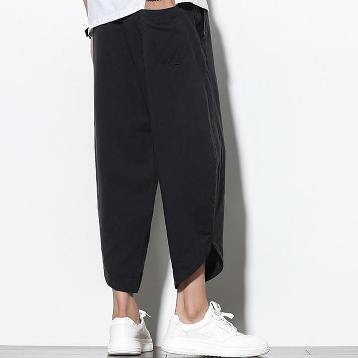 Buddha Stones Casual Summer Drawstring 7-8 Length Men's Harem Pants With Pockets - image 22