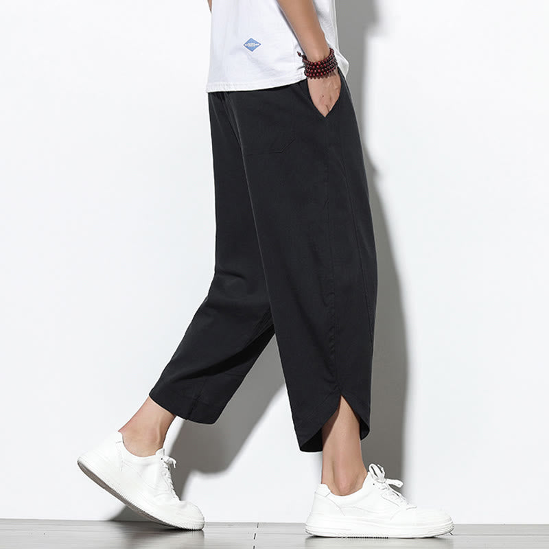 Buddha Stones Casual Summer Drawstring 7-8 Length Men's Harem Pants With Pockets - image 21