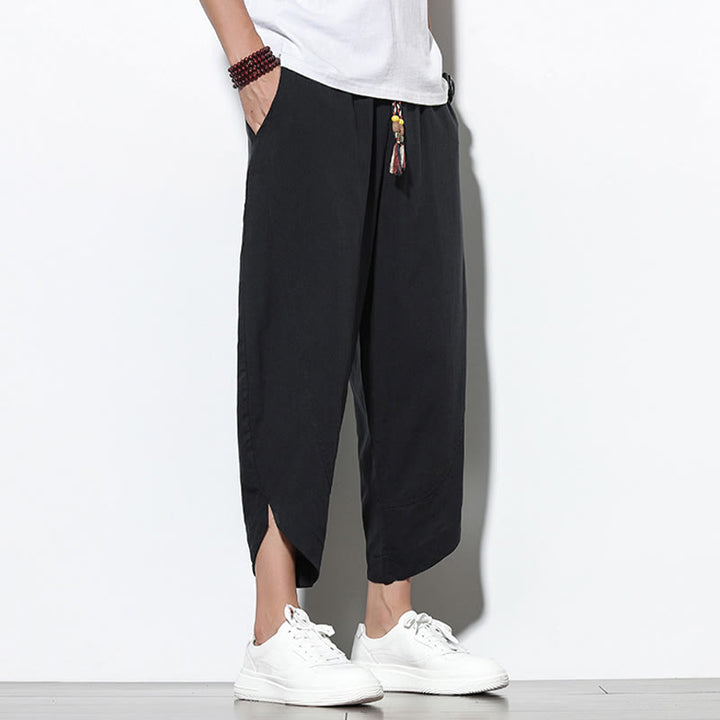 Buddha Stones Casual Summer Drawstring 7-8 Length Men's Harem Pants With Pockets - image 24