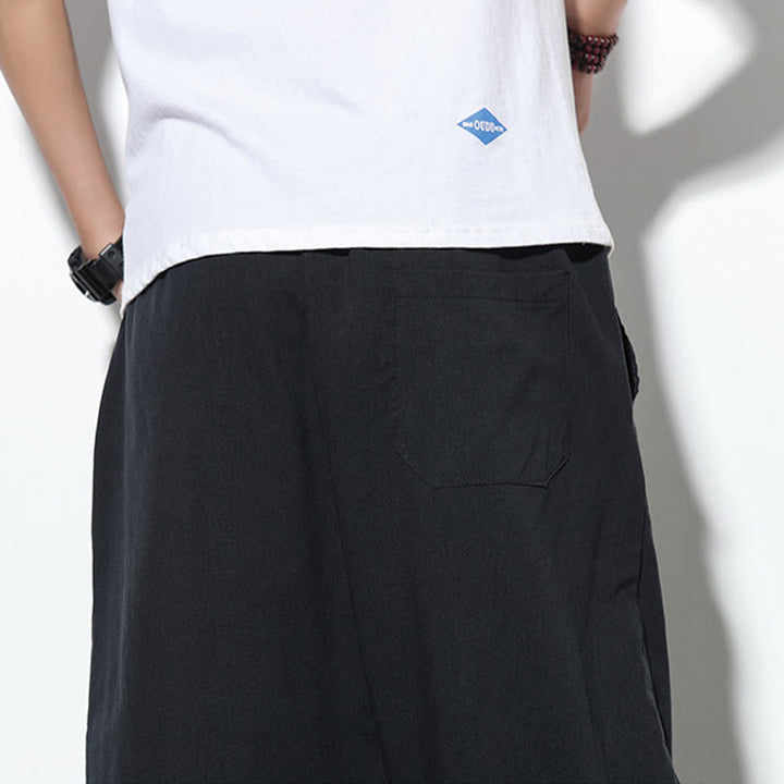Buddha Stones Casual Summer Drawstring 7-8 Length Men's Harem Pants With Pockets - image 27