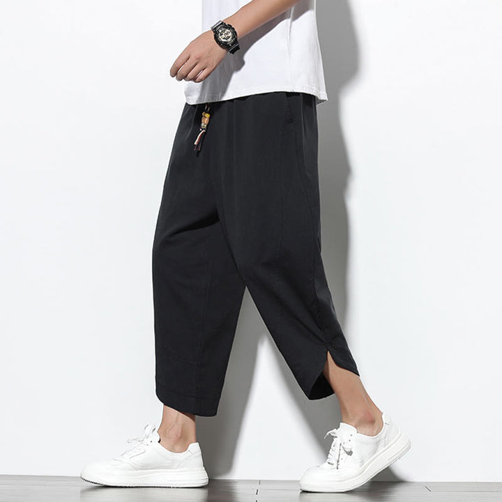 Buddha Stones Casual Summer Drawstring 7-8 Length Men's Harem Pants With Pockets - image 19