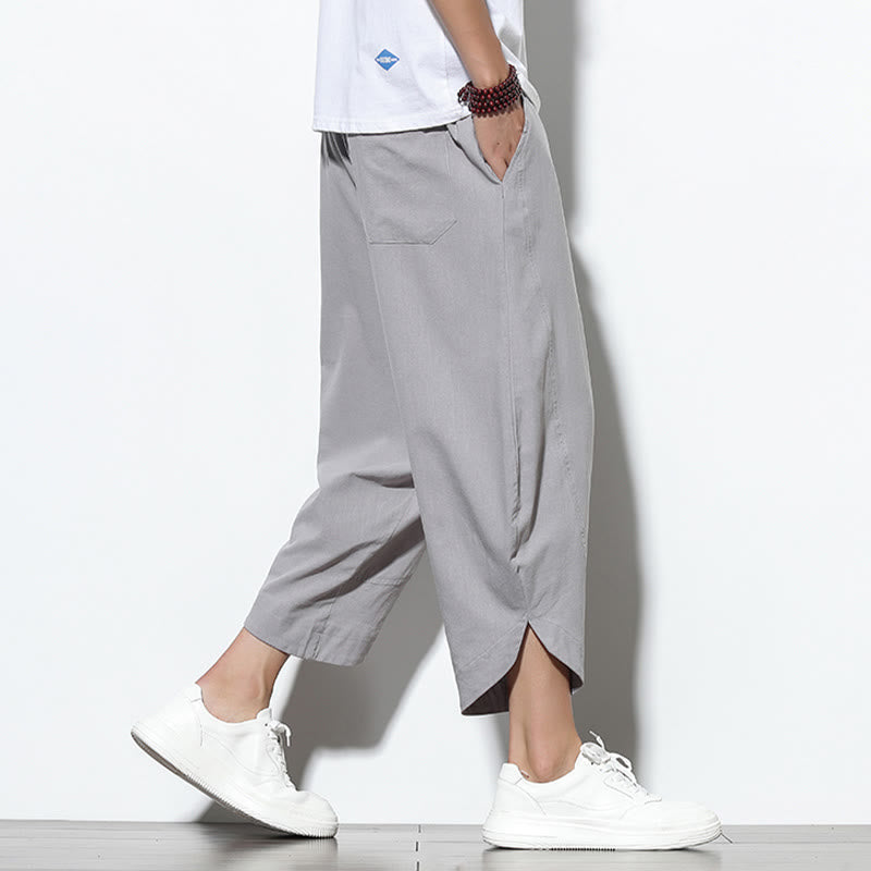 Buddha Stones Casual Summer Drawstring 7-8 Length Men's Harem Pants With Pockets - image 6