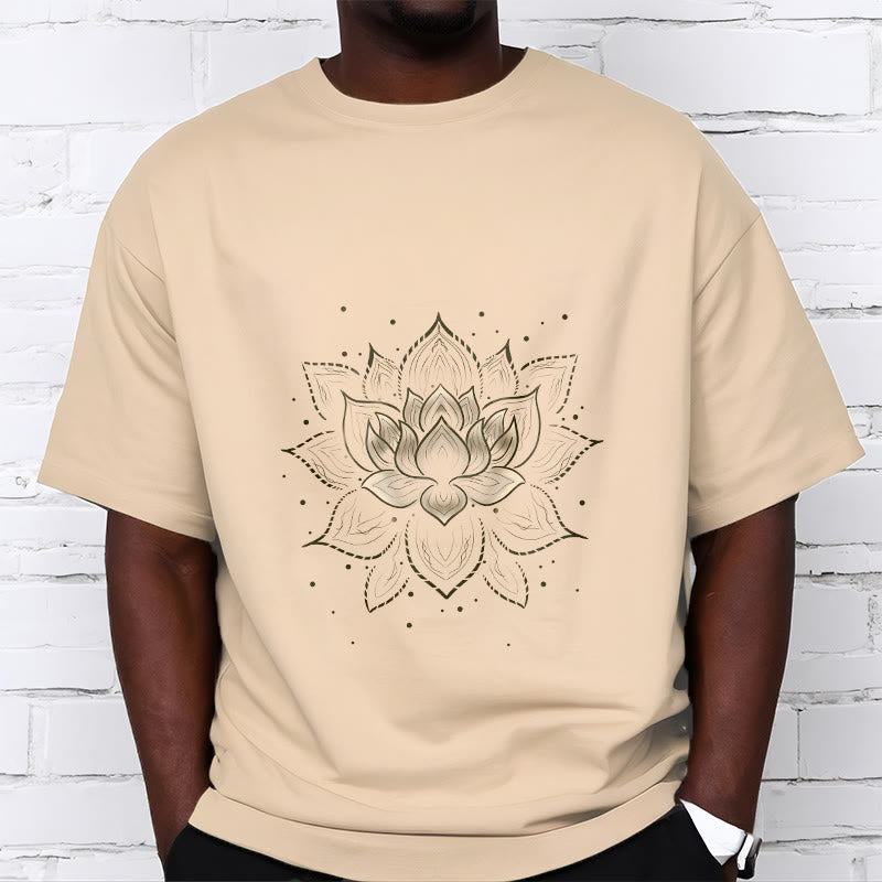 Buddha Stones Golden Lotus Flower Design Tee T-shirt - image 10