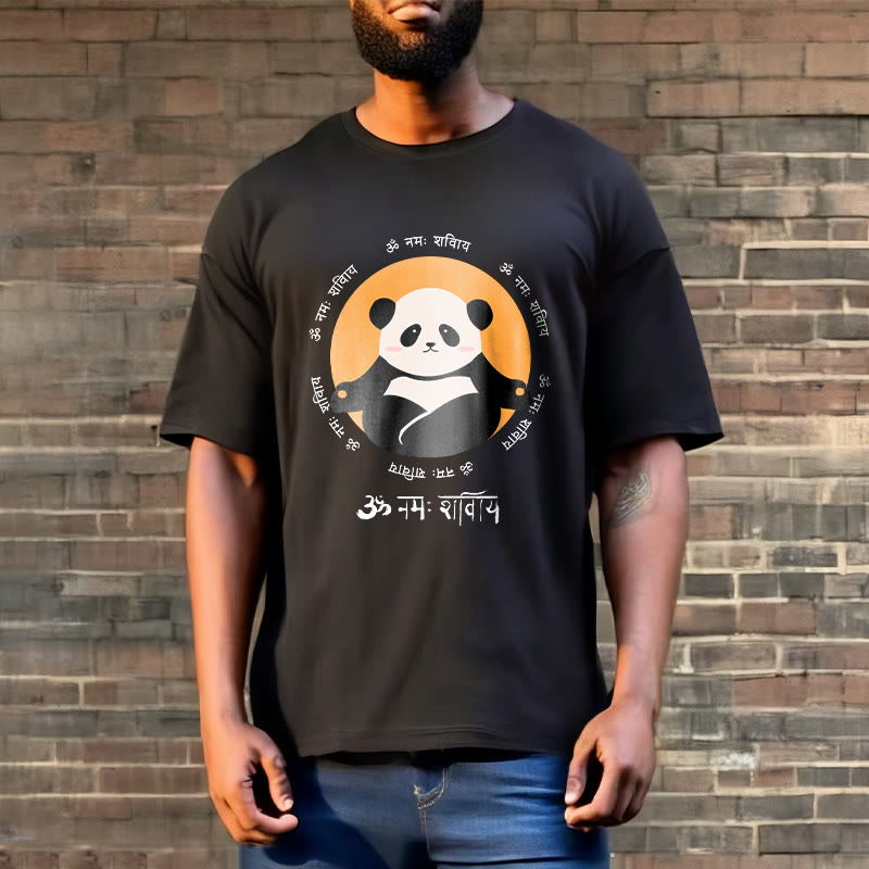 Buddha Stones Panda Sanskrit Namah Shivaya Tee T-shirt - image 8