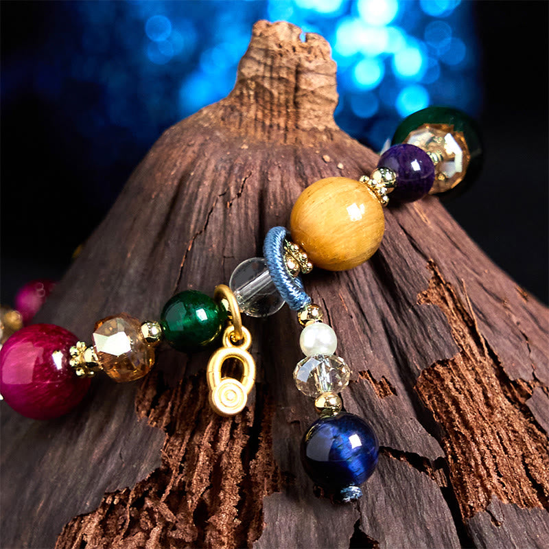 Buddha Stones Natural Colored Tiger Eye Stone Weight Balance Bracelet